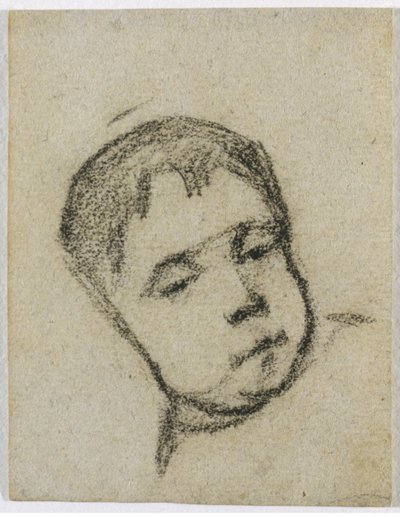 Émile Gauguin enfant, tête sur un oreiller, vers 1875-1876 - Paul Gauguin