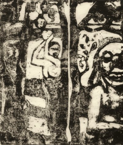 Femme cueillant des fruits et Oviri - Paul Gauguin