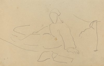 Figure assise par terre [recto] - Paul Gauguin