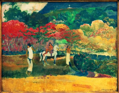 Femmes avec cheval blanc - Paul Gauguin