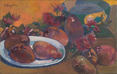 French :  Nature morte aux mangues Stil life with Mangos - Paul Gauguin