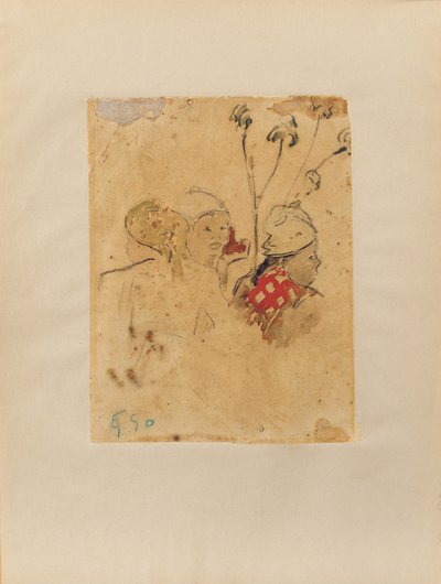 Têtes et végétation, 1887 - Paul Gauguin