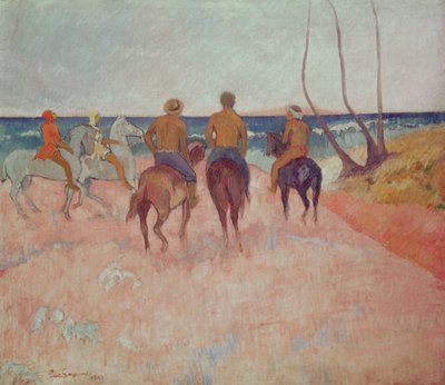 Cavalier sur la plage (Hiva Hoa) - Paul Gauguin