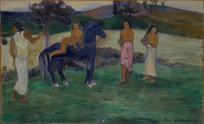 Composition avec figures et cheval - Paul Gauguin