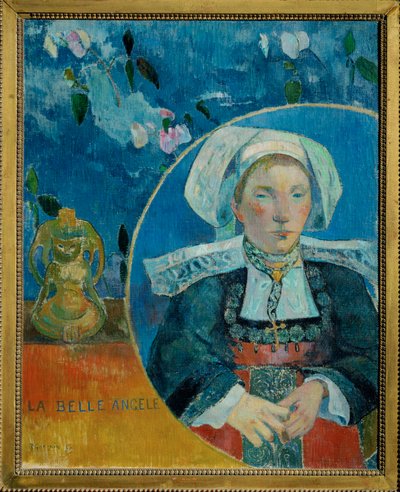 La Belle Angele, Mme Sartre, hôtelière à Pont-Aven (peinture sur toile) - Paul Gauguin