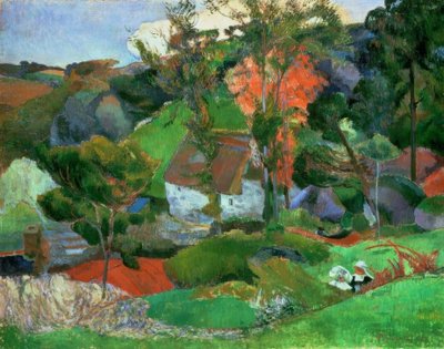La femme à la cruche, ou Paysage à Pont-Aven - Paul Gauguin