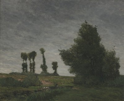 Paysage avec peupliers - Paul Gauguin