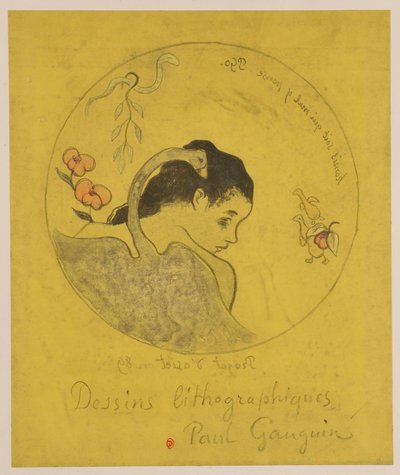 Léda: Entwurf für einen Teller - Paul Gauguin