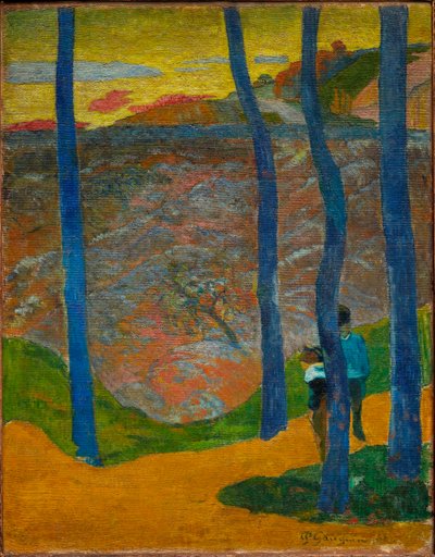 Les Arbres bleus. Vous y passerez, la belle., 1888 - Paul Gauguin