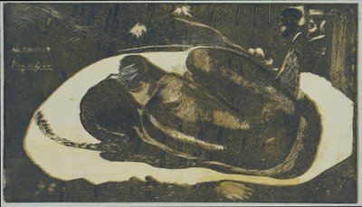 Fille allongée effrayée par les esprits des défunts - Paul Gauguin