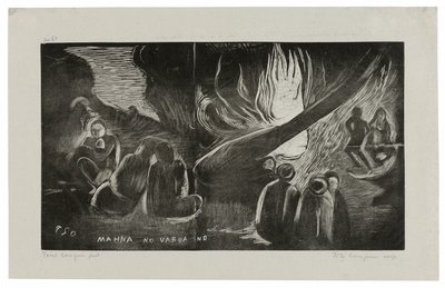 Mahna no varua ino (Le Diable parle), de la suite Noa Noa - Paul Gauguin