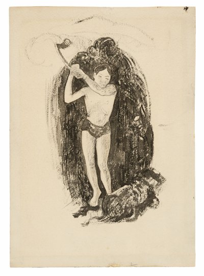 Homme avec une hache - Paul Gauguin