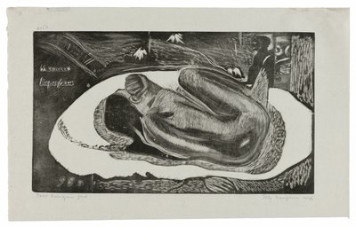 Manao tupapau (Elle pense au fantôme ou le fantôme pense à elle), de la suite Noa Noa - Paul Gauguin