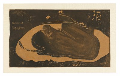 Manau tupapau (She Thinks of the Ghost ou The Ghost Thinks of Her), extrait de la suite Noa Noa - Paul Gauguin