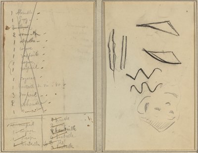 "Neige"; Itinéraire [recto] - Paul Gauguin