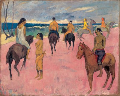 À cheval au bord de la mer II - Paul Gauguin