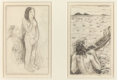 Parau No Te Varau Ino (gauche); Légende tahitienne (droite) - Paul Gauguin