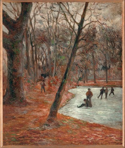 Patineurs dans le parc de Frederiksberg (oil on canvas) - Paul Gauguin