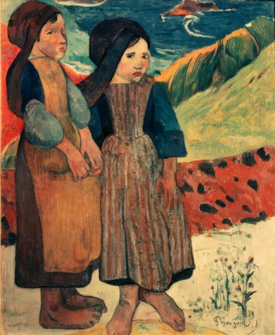 Petites bretonnes au bord de la mer - Paul Gauguin