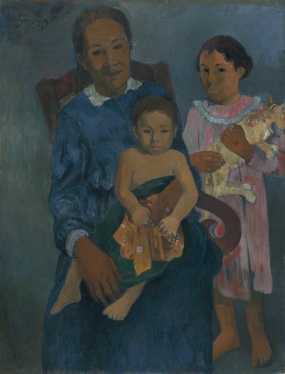 Femme polynésienne avec enfants, 1901 - Paul Gauguin