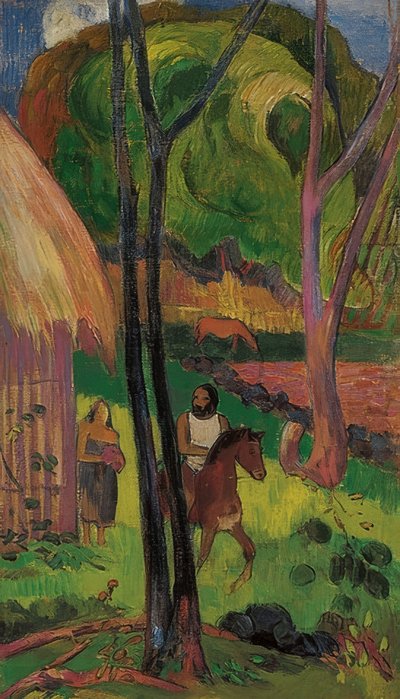 Cavalier devant la case. 1902 - Paul Gauguin