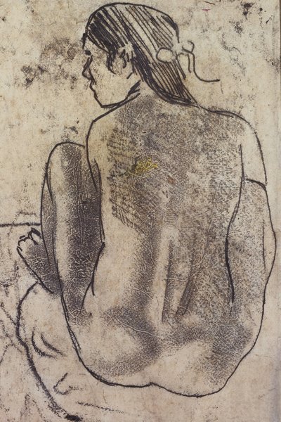 Nu tahitien assis de dos, vers 1902 - Paul Gauguin