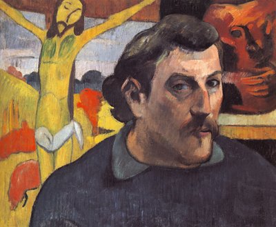 Autoportrait avec le Christ jaune - Paul Gauguin