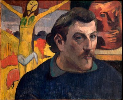 Autoportrait avec le Christ jaune - Paul Gauguin