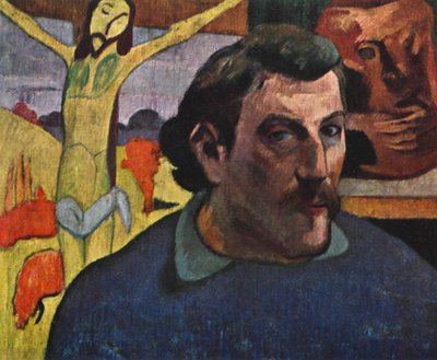 Autoportrait avec le Christ jaune - Paul Gauguin