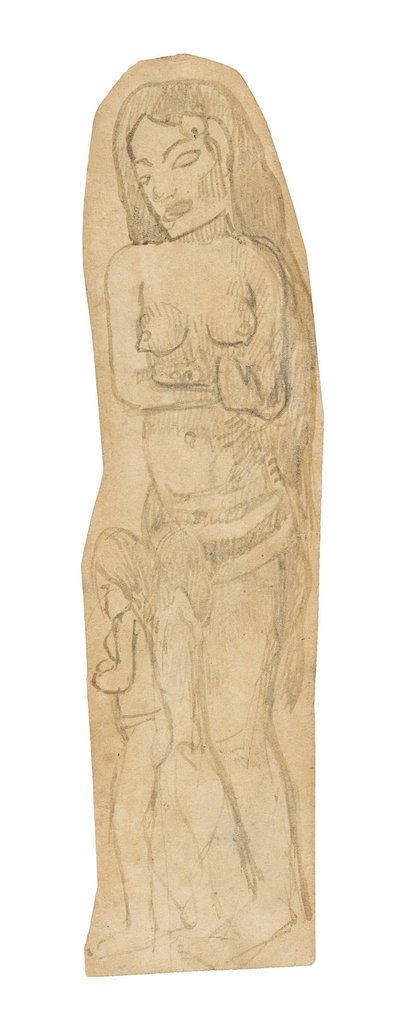 Esquisse de femme maorie et enfant - Paul Gauguin
