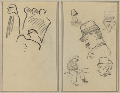 Soldats ; Quatre soldats et une figure assise (verso) - Paul Gauguin