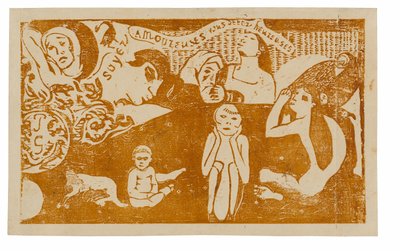 Soyez amoureuses, vous serez heureuses, de la Suite des Gravures sur Bois Tardives - Paul Gauguin