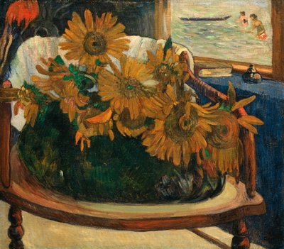 Tournesols sur un fauteuil - Paul Gauguin