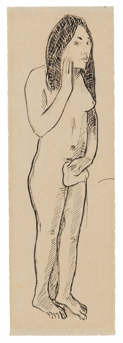 Ève tahitienne (lié à la peinture Parau ne te varua ino) (recto); Fragment d