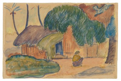 Hutte tahitienne - Paul Gauguin