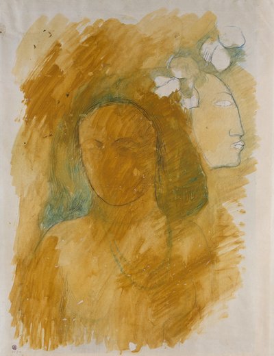 Tahitianische Frau mit bösem Geist - Paul Gauguin