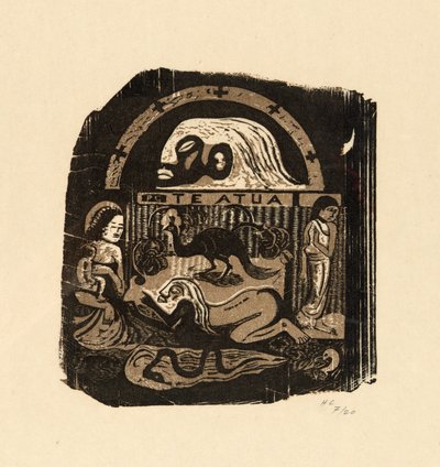 Te atua (Le Dieu), de la suite des dernières gravures sur bois - Paul Gauguin