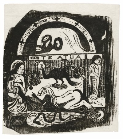 Te atua (Le Dieu), de la suite des dernières gravures sur bois - Paul Gauguin