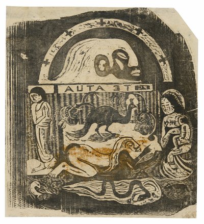 Te atua (Le Dieu), de la Suite des Gravures sur Bois Tardives - Paul Gauguin