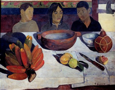 Le repas ou les bananes. Jeune Tahitien à table. 1891 - Paul Gauguin