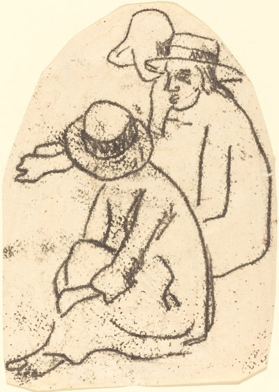 Trois Tahitiens Étude pour La sœur de charité - Paul Gauguin