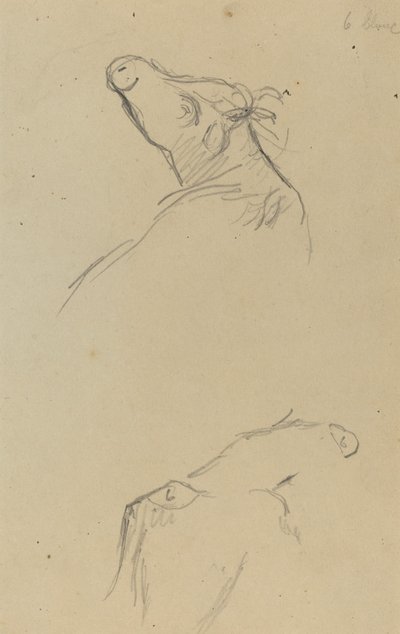 Deux têtes de vache [verso] - Paul Gauguin