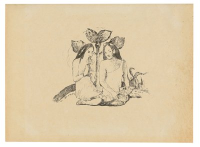 Deux femmes maories accroupies - Paul Gauguin