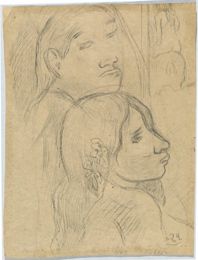 Deux Marquisiens [verso] - Paul Gauguin