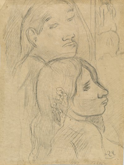 Deux Marquisiens [verso], vers 1902 - Paul Gauguin