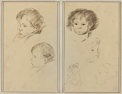 Deux études de tête d