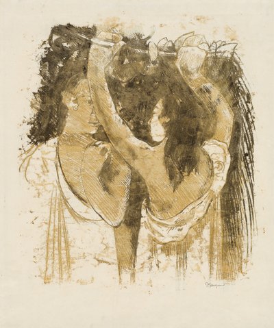 Deux Tahitiens cueillant des fruits [recto], 1899-1900 - Paul Gauguin