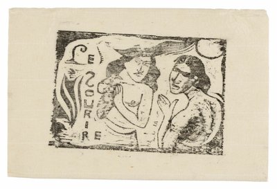Deux femmes bavardant, en-tête pour Le Sourire - Paul Gauguin