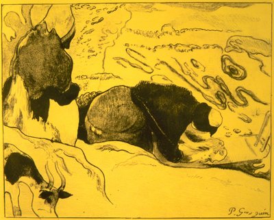 Lavandières, de la suite Volpini : Dessins lithographiques, 1889 - Paul Gauguin