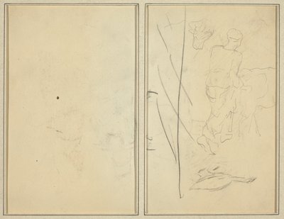 Femme avec vache et oie ; Contre-épreuve [verso] - Paul Gauguin